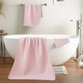 thumbnail image 1 of Kezqiaxn 3 Piece Bath Towels Set Cotton Waffles Towel Set Household Water Absorbent Skin Friendly Soft Washcloth Cotton Bathroom Towel Set for Gym Hotel Spa Hand Towel Pink, 1 of 6