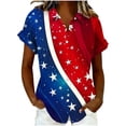 thumbnail image 1 of Kezqiaxn 4Th Of July Womens Button Down Blouse Short Sleeve Casual Dressy Collared Shirt Summer Tops for Women Fashion Clothing 2026, 1 of 6