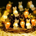 thumbnail image 1 of Kezqiaxn 6.8Ft Easter String Lights LED Battery Operated Mini Bunny Carrot Easter Fairys Lights for Indoor Outdoor Spring Decor & Easter Home Decorations, 8 Modes Lighting With Remote Timer, 1 of 9