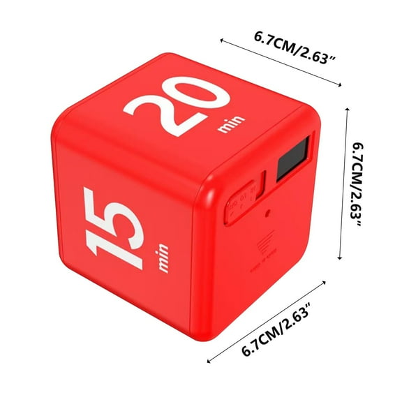 Kezqiaxn Alarm Clocks for Bedrooms Block Timer for Management and Countdown Settings Sensing Flip Timer Student Alarm Clock Electronic Timer Management Learning Red