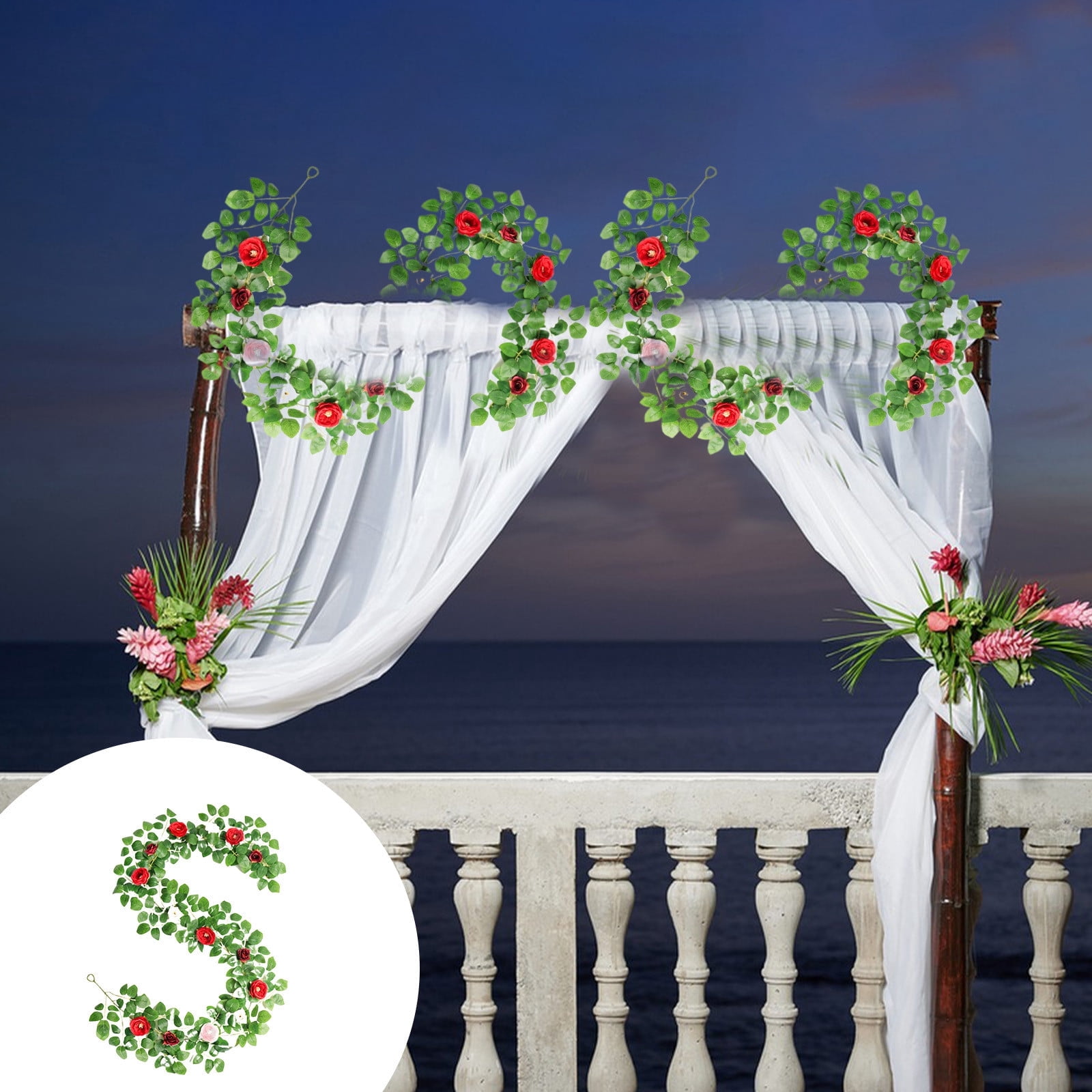 Kezqiaxn Artificial Christmas Garland, 6.6Ft Christmas Garlands with ...