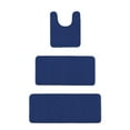 thumbnail image 1 of Kezqiaxn Bath Mat Sets Bathroom Rugs Non-Slip Bath Mat Toilet Rugs U Shaped Toilet Mats Doormat Household Carpet Absorbent Bathroom Mats Quick Dry Navy, 1 of 8