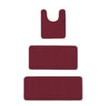 thumbnail image 1 of Kezqiaxn Bath Mat Set Clearance Bathroom Rugs Non-Slip Bath Mat Toilet Rugs U Shaped Toilet Mats Doormat Household Carpet Absorbent Bathroom Mats Quick Dry Wine, 1 of 8