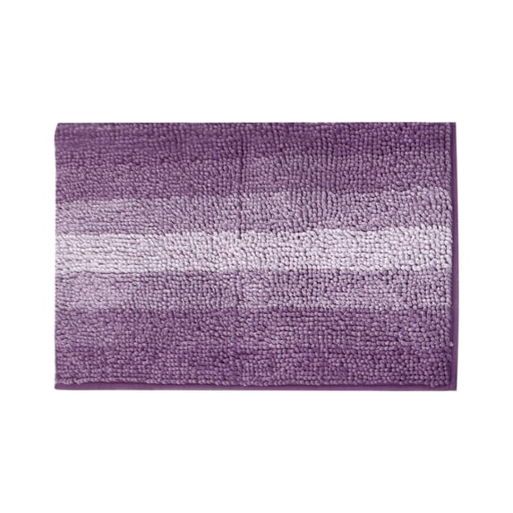 Kezqiaxn Bath Rugs Chenille Bathroom Rugs Absorbent Entrance Door Mat Non-Slip Foot Mat Household Supplies for Bathroom Shower Room Toilet Purple 16*23.62In