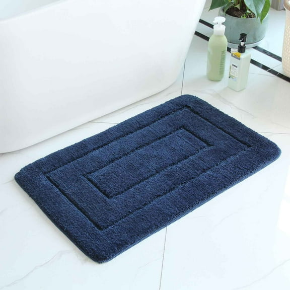 Kezqiaxn Bathroom Floor Mat (24x16 Inch) Plush Bathroom Rugs Non Slip Bath Mast Quick Dry Microfiber Bath Rug Wash Bath Mats for Bathroom Floor Tub Shoe Carpet Green