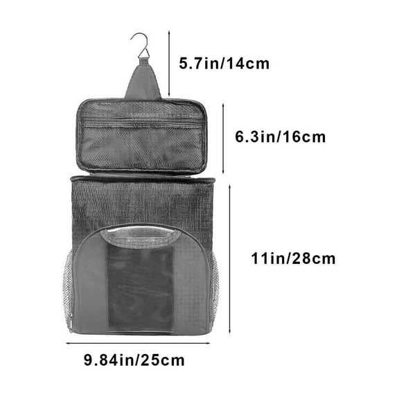 Kezqiaxn Bathroom Organizers and Storage Clearance, Portable Large Capacity Mesh Shower Tote Bag Quick Dry Hanging Wash Bag Outdoor Camping Bathing Storage Bag Gray