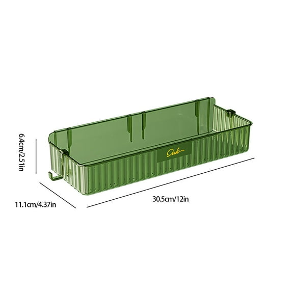 Kezqiaxn Bathroom Organizers and Storage , Bathroom Shelf Non Punch Wall Mounted Bathroom Washroom Cosmetic Organizer Vanity Wall Organizer Green