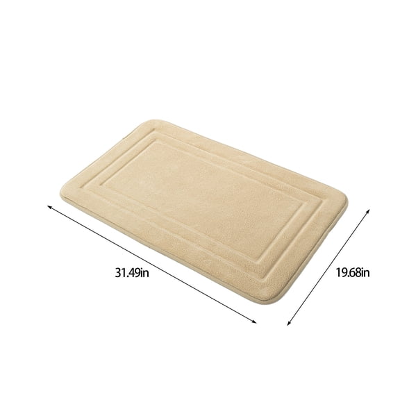 Kezqiaxn Bathroom Rugs Bathroom Memory Foam Absorbent Floor Mat Bathroom Toilet Doorway Quick Dry Foot Mat Entry Door Mat Non-Slip Mat Khaki