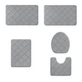 thumbnail image 1 of Kezqiaxn Bathroom Rugs Sets 5 Piece with Toilet Cover, Bath Mats for Bathroom Non Slip, U-Shaped Toilet Mat, Absorbent Bath Mat Sets Thick Machine Washable Gray, 1 of 7