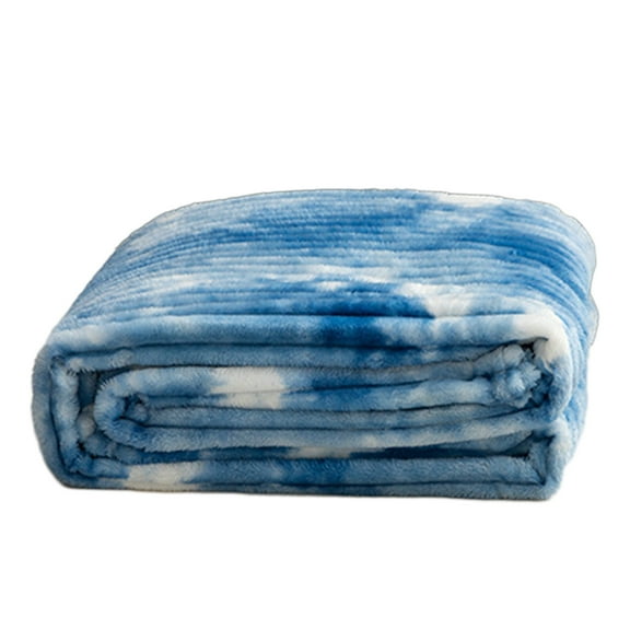 Kezqiaxn Blankets & Throws Large Fuzzy Blanket Throw Blankets for Bed Couch Comfortable and Breathable Drawstring Printed Flannel Coral Velvet Quilts Summer Gifts Sky Blue 70.8*78.74Inch