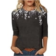 thumbnail image 1 of Kezqiaxn Blouses for Women Dressy Casual 3/4 Sleeve Crew Neck Work Shirts Business Work Blouses Plus Size Fashion, 1 of 5