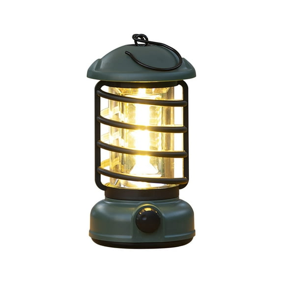 Kezqiaxn Camping Lantern LED Retro Camping Lamp, Super Bright Portable Survival Lights, Searchlight, Portable Tent Lights With Handle Emergency Working Lamp Green