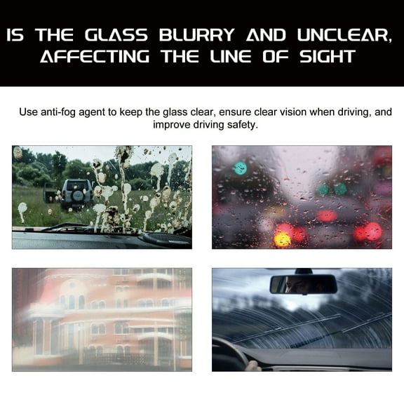 Kezqiaxn Car Cleaning Kit Gentle Multi-Functional Spray for Home and Car Car Windshield Spray Water Repellent Antifogging Agent Glass Oil Film Removal Agent 100Ml Black