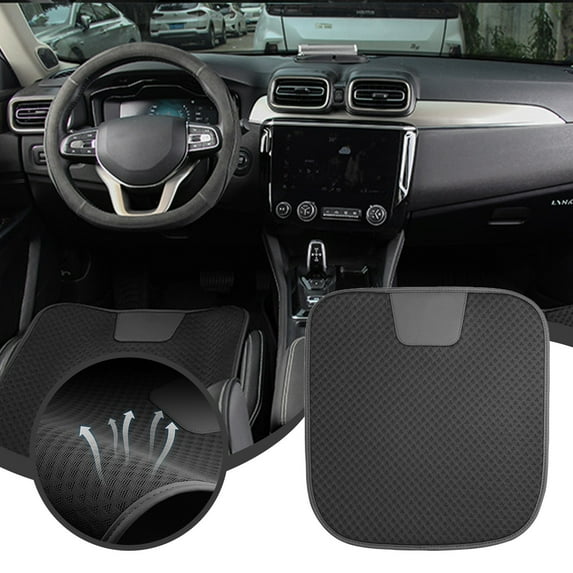 Kezqiaxn Car Seat Cushions For Driving Butt Pain, Front Seat Protector With Antislip Bottom Car Seat Covers Summer Car Ice Silk Cushion Non-Slip Rubber Bottom, Car Seat Pad Universal For Home Car Suv