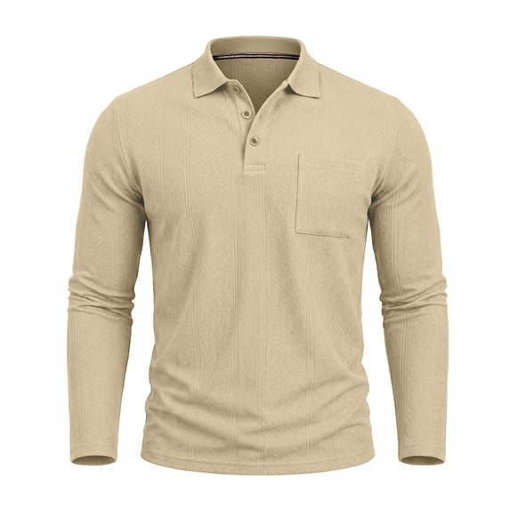 Kezqiaxn Casual Shirts for Men Fashion Long Sleeve Loose Pullover Tops Fall Collared Business Work Shirt Men's Clothing
