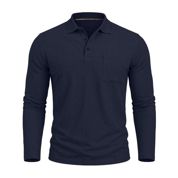 Kezqiaxn Casual Shirts for Men Fashion Long Sleeve Loose Pullover Tops Fall Collared Business Work Shirt Men's Clothing