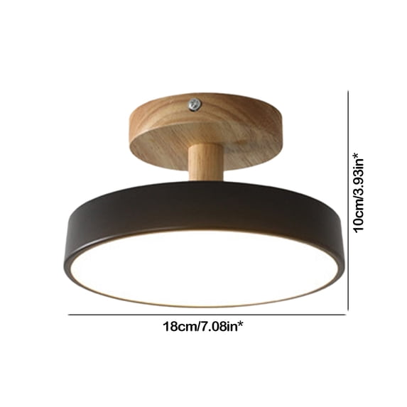 Kezqiaxn Ceiling Light Clearance Corridor Lights Hallway Lights Personalized Entrance Hall Lights Nordic Wooden Balconies Cloakrooms Lighting Fixtures Black