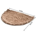 thumbnail image 1 of Kezqiaxn Chenille Bathroom Rugs Semicircle Entryway Rug for Bedroom Kitchen Living Room Carpet Absorbent Non-Slip Bath Mat, Super Absorbent for Courtyard Swimming Floor Mats Khaki, 1 of 7