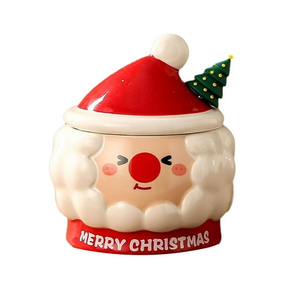 Kezqiaxn Christmas Coffee Mugs Cartoons Ceramic Mug Novelty with Handle Enamel Mugs Hot Chocolate Mugs for Valentines Day Christmas Mom