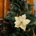 thumbnail image 1 of Kezqiaxn Christmas Tree Ornaments , 20cm Velvet Artificial Flower with Gold Powder, Christmas Fake Flowers Christmas Tree Decorations Christmas Rattan Decorative Accessories Flowers, 1 of 7