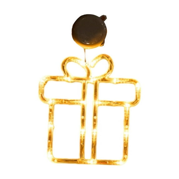 Kezqiaxn Christmas Window Lights Christmas Window Light Christmas Gift Box Lights With Suction Cup, Slow Fade Mode Battery Operated Lights for Christmas Decoration