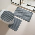 thumbnail image 1 of Kezqiaxn Bath Rugs for Bathroom Set of 3, Toilet Rugs Memory Foam Bath Mat Set Quick Dry Bathroom Rugs Soft Comfortable Water Absorption Nonslip Washable Toilet Carpet Gray, 1 of 9