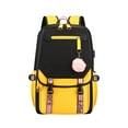 thumbnail image 1 of Kezqiaxn College Backpack for Girls Fashion Schoolbag Middle School Students Bookbag Outdoor Daypack with Usb Charging Slit for Men Womens, Take Precautions Antis Theft Backpack Yellow, 1 of 6