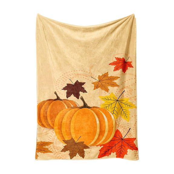 Kezqiaxn Couch Blankets and Throws Fall Throw Blankets Thanksgiving Maple Leaf Halloween Blanket Print Nap Cover Blanket Flannel Blanket Outdoor Insulation Blanket Game Blankets Yellow