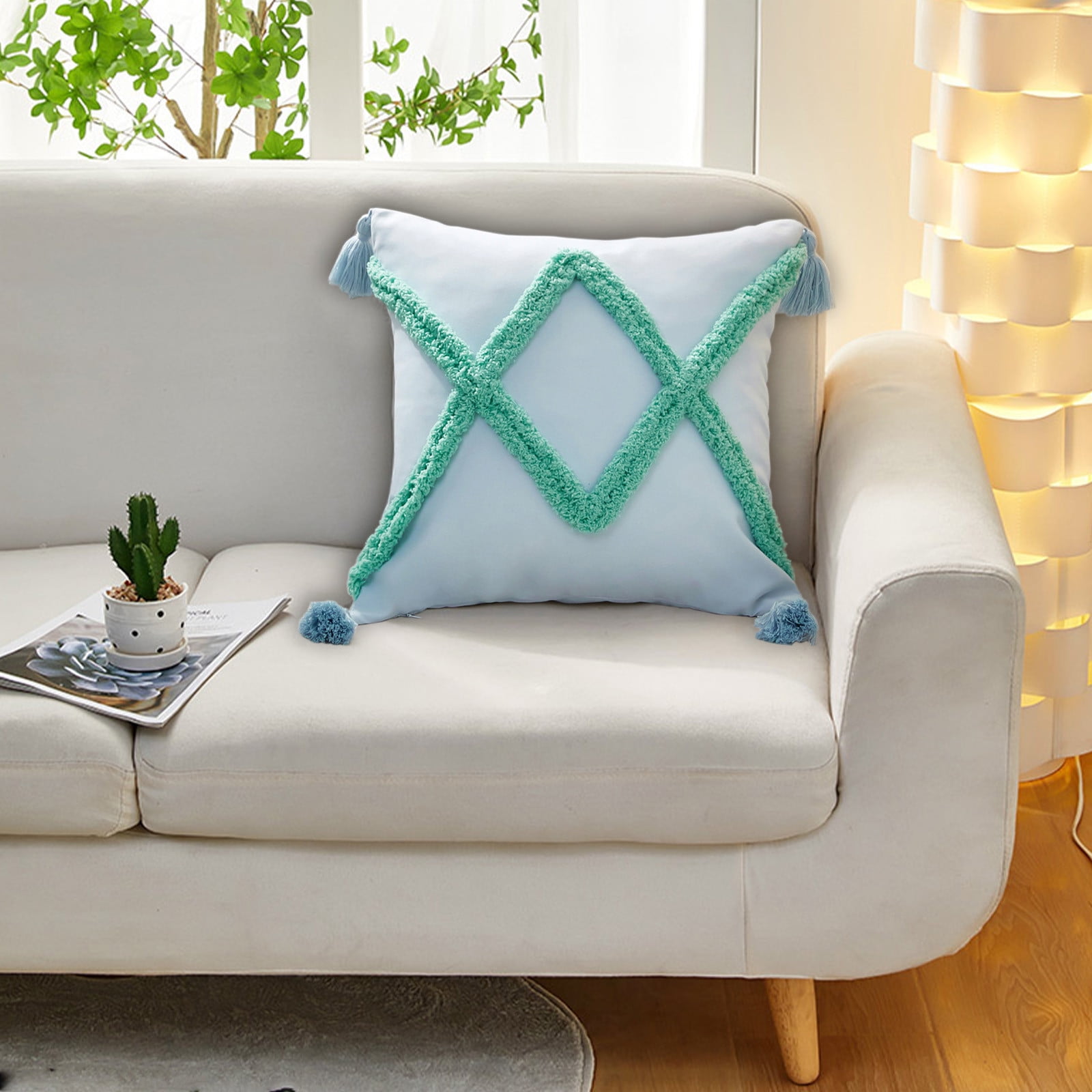 Kezqiaxn Couch Throw Cushion Clearance Meditation Cushion Home Decor Throw Pillows for Couch 17.72Inch Squares Cotton and Linen Pads for Living Room and Patio Sofa Pillows Khaki Walmart