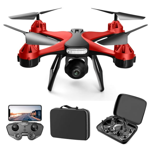 Kezqiaxn Drones with Camera 4K, FPV Camera Drone on Mini Drones with Carry Case, Quadcopter for Kids 8-12, Teens, Adults, Beginner, Professionals Red