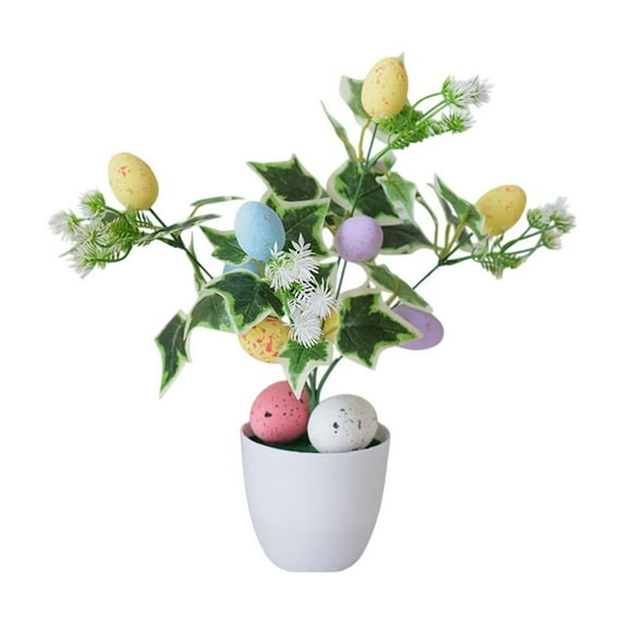 Kezqiaxn Easter Eggs Plant for Easter Tabletop Decorations, Easter Eggs Decoration Mini Indoor Potted Plant Ornaments Holiday Gift Easter Eggs Plant Potted Flower for Outdoor Indoor Living Room Green