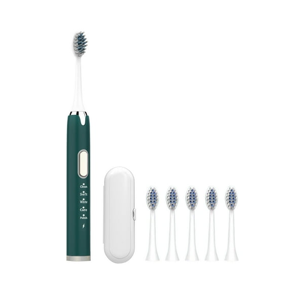 Kezqiaxn Electric Toothbrush Set Electric Toothbrush,, Low Noise, Portable, Smart Timer Electric Toothbrush Ipx7 Water Electric Toothbrush Vibration Green