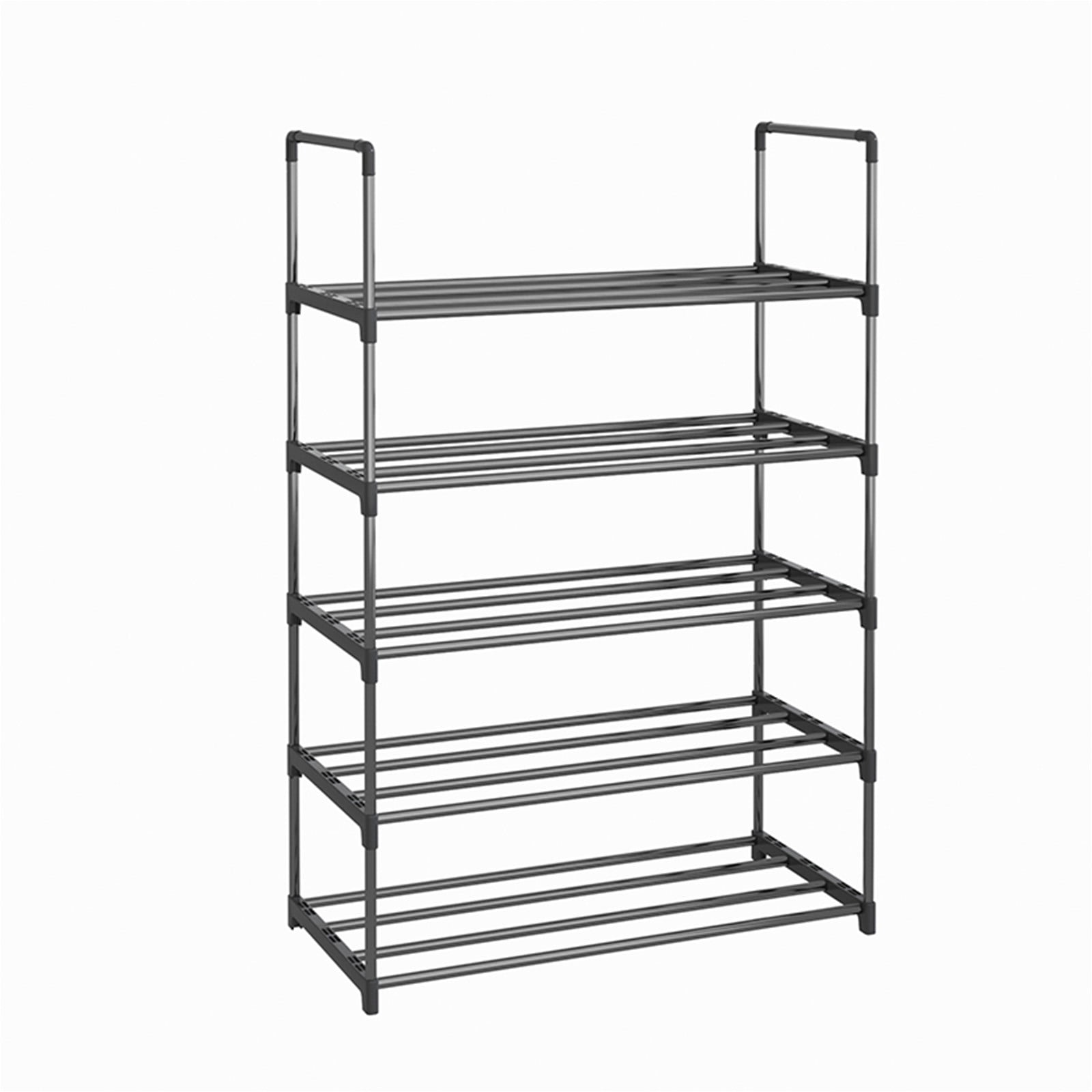 Kezqiaxn Extra Large Shoe Rack Clearance, Metal Shoe Rack, 5 Tier Shoe ...