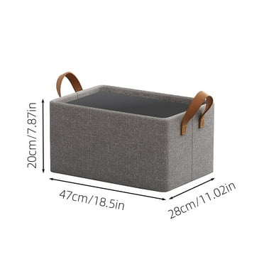 Kezqiaxn Foldable Storage Bins Fabric Storage Baskets with Handle 18.5x11x7.87In Extra Large Foldable Closet Organizer Bins Cloth Box Containers for Home Office Storage Bags