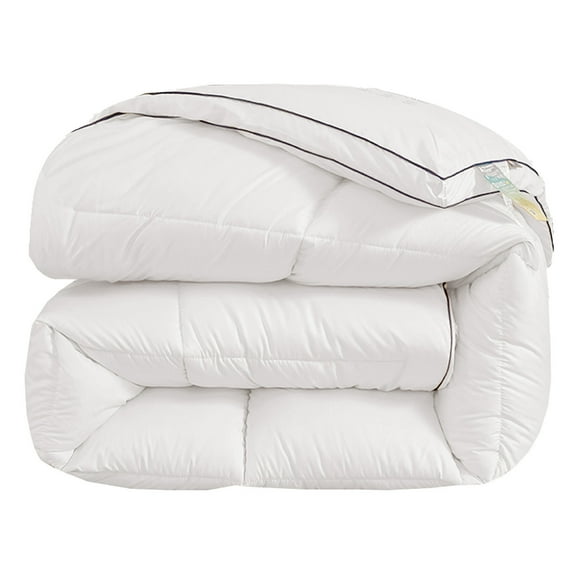 Kezqiaxn Full Size Comforter, 78.7x59In Comforter Duvet Insert, All Season Quilted Down Alternatives, Hotel Luxury Soft, Skin-friendly Machine Washable Reversible Quilted with Corner Tabs White