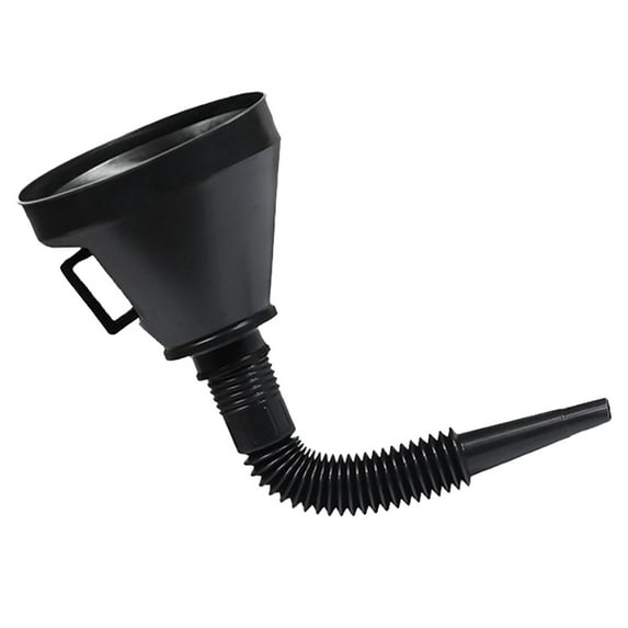 Kezqiaxn Funnel for Car, Plastic Large Funnels Wide Mouth With Strainer, Oil Funnel Automotive Flexible With Hose for Cars and Motorcycles, Engine Oil, Liquid, Diesels, Kerosene and Gasoline Black