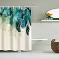 thumbnail image 1 of Kezqiaxn Green Shower Curtain Liner, 71x71Inch Teal Peacock Turquoise Feathers Shower Curtain for Bathroom Decor, Fabric Water-Proof Farmhouse Shower Curtains, 1 of 3