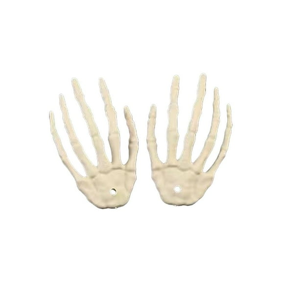 Kezqiaxn Halloween Decoration Outdoor Indoor Halloween Skeleton Hands Plastic Skeleton Hands for Easter Halloween Christmas Themed Party Decoration Props White