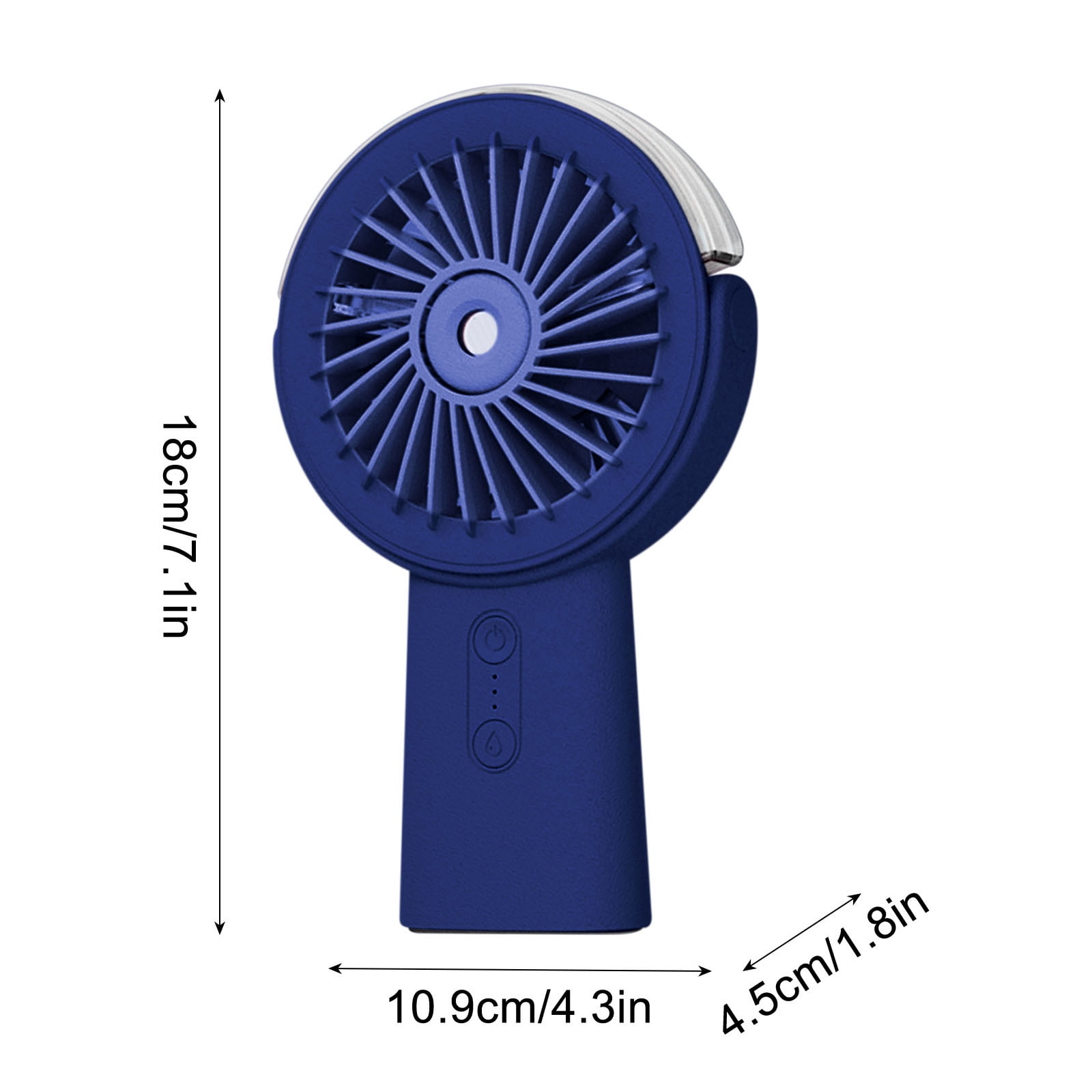 Kezqiaxn Handheld Fan Humidifier Fan Power Pack 3-In-1 USB Rechargeable Handheld Spray Desktop Fan Royal Blue