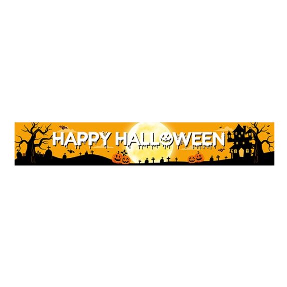 Kezqiaxn Happy Halloweens Banner Clearance! New Halloween Banner Background Courtyard Garden Party Decoration Flags Photo Backdrops Props Banners 118*20Inches