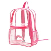 Kezqiaxn Heavy Duty Clear Backpacks Large Capacity Pvc Transparent Waterproof Backpacks for School Stadium College Back to School Supplies Red