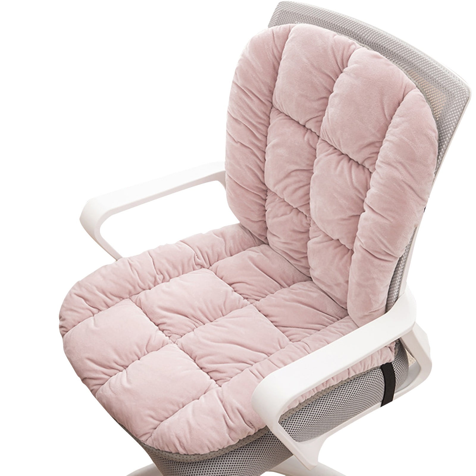 Kezqiaxn High Back Chair Cushions Outdoor Rocking Chair Cushion, 50x45cm Office Chair Cushions for Back and Butt Soft and Comfortable Integrated Sedentary Lumbar Cushion Chair Pads Pink