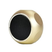 Kezqiaxn Home Appliances Wireless Bluetooth Speaker Mini Outdoor Portable Metal Voice Bluetooth Plug In Small Speaker Gold