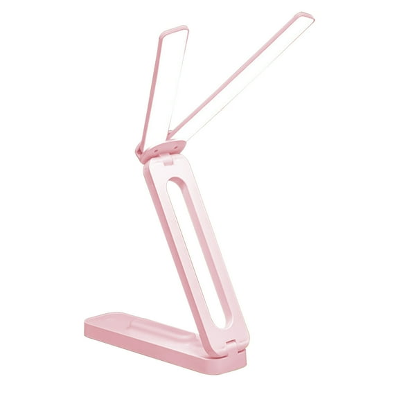 Kezqiaxn Home Gadgets Clearance 2-In-1 Desk Lamp, Desk Light With Flexible Arm, 3 Color Modes Dimmable Double Head Desk Lamps for Home Office Workbench Reading Pink