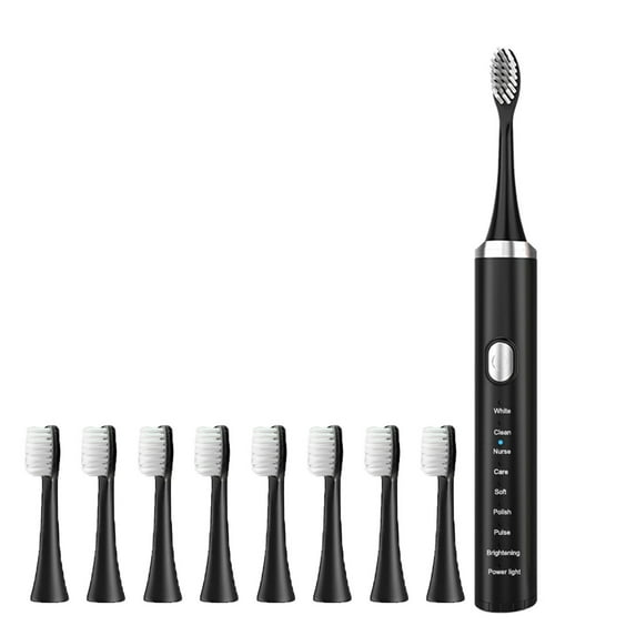 Kezqiaxn Home Gadgets Electric Toothbrush, Low Noise, Portable, Smart Timer Electric Toothbrush Ipx7 Water Electric Toothbrush Vibration Black