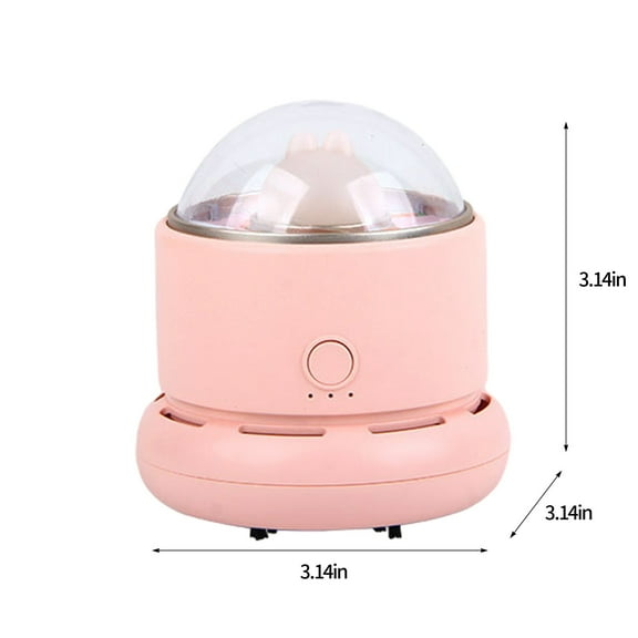 Kezqiaxn Home and Kitchen Gadgets 2 In 1 Small Vacuum Cleaner with Night Light, Cute Decorative Modeling Mini Desktop Vacuum Cleaner Desktop Vacuum for Cleaning In Dark Crumbs, Piano, Hairs, Pink