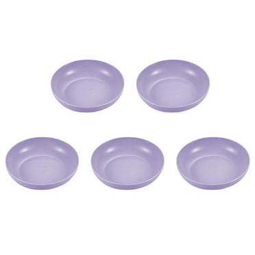 Kezqiaxn Home and Kitchen Gadgets 5Pcs Dinner Plates-5.7Inch Impregnable Dinner Plates Sets of 5-Dishwasher & MicroWaves Safe Plastic Plates Reusable-Lightweight Plates for Kitchen, Camping Purple
