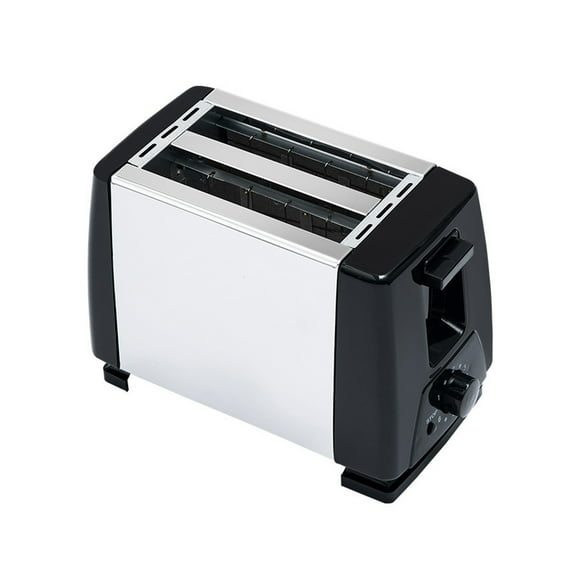 Kezqiaxn Home and Kitchen Gadgets Household Stainless Steel Bread Maker Heater Double Slot Bread Heater Fully Automatic Mini Breakfast Bread 2 Piece Heater Silvery