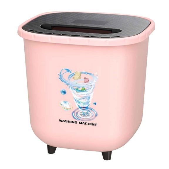Kezqiaxn Home and Kitchen Gadgets Mini Portable Washing Machine, Bucket Washer for Clothes Laundry, Underwear Washing Machine for Camping, Rv, Travel, Small Spaces Pink