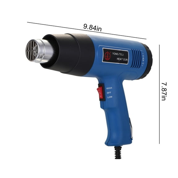 Kezqiaxn Home and Kitchen Gadgets Heat Blower for Crafts, Shrink Wrap, Heat Shrink Tubing, Wire Connectors, Electrical Connectors, Epoxy Resin, Candle Making Heat Blower, for Shrinking Pvc Blue